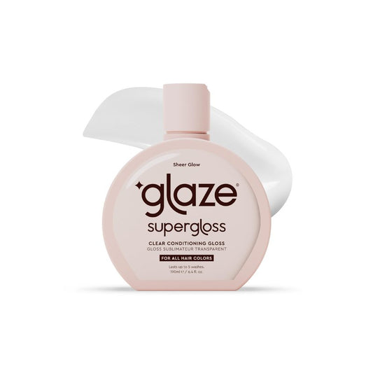 glaze Supergloss Sheer Glow Clear Conditioning Gloss – Transparent Hair Gloss For All Hair Types & Colors – Boosts Color, Shine & Lightweight Hydration - 6.4 Fl Oz