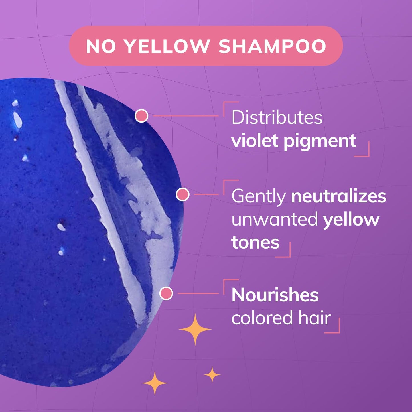 Fanola No Yellow Purple Shampoo - Color Depositing Purple Shampoo for Blonde, Silver, Gray, and Highlighted Hair - Anti Brass Shampoo Toner to Remove Yellow Tones & Brassiness from Bleached Hair