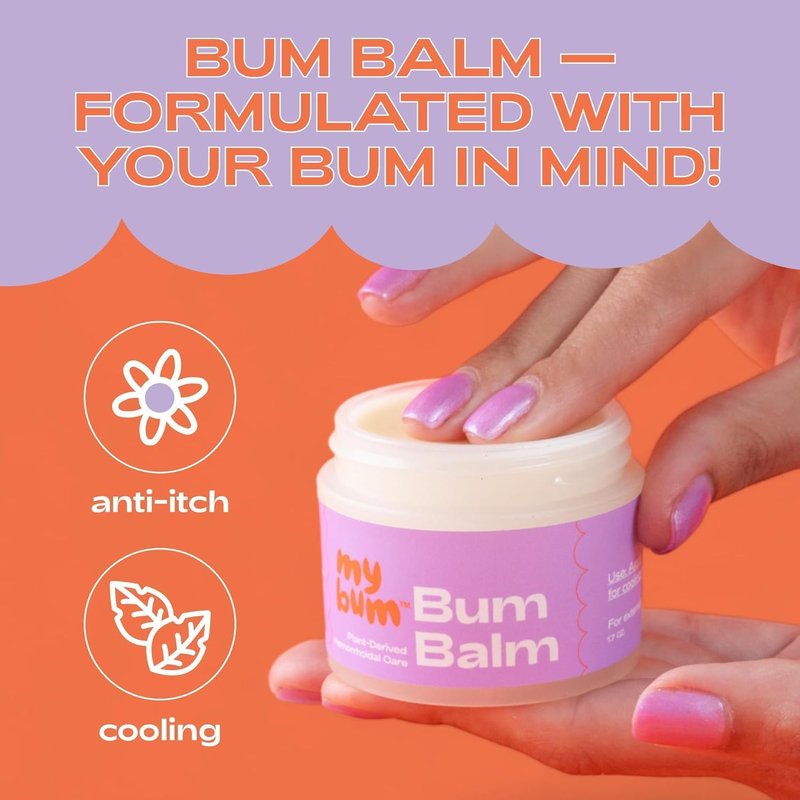 Witch Hazel Wipes and Bum Balm for Hemorrhoids Bundle, Complete Soothing Relief Kit, Gentle Daily Cleansing and Moisturizing for Sensitive Skin