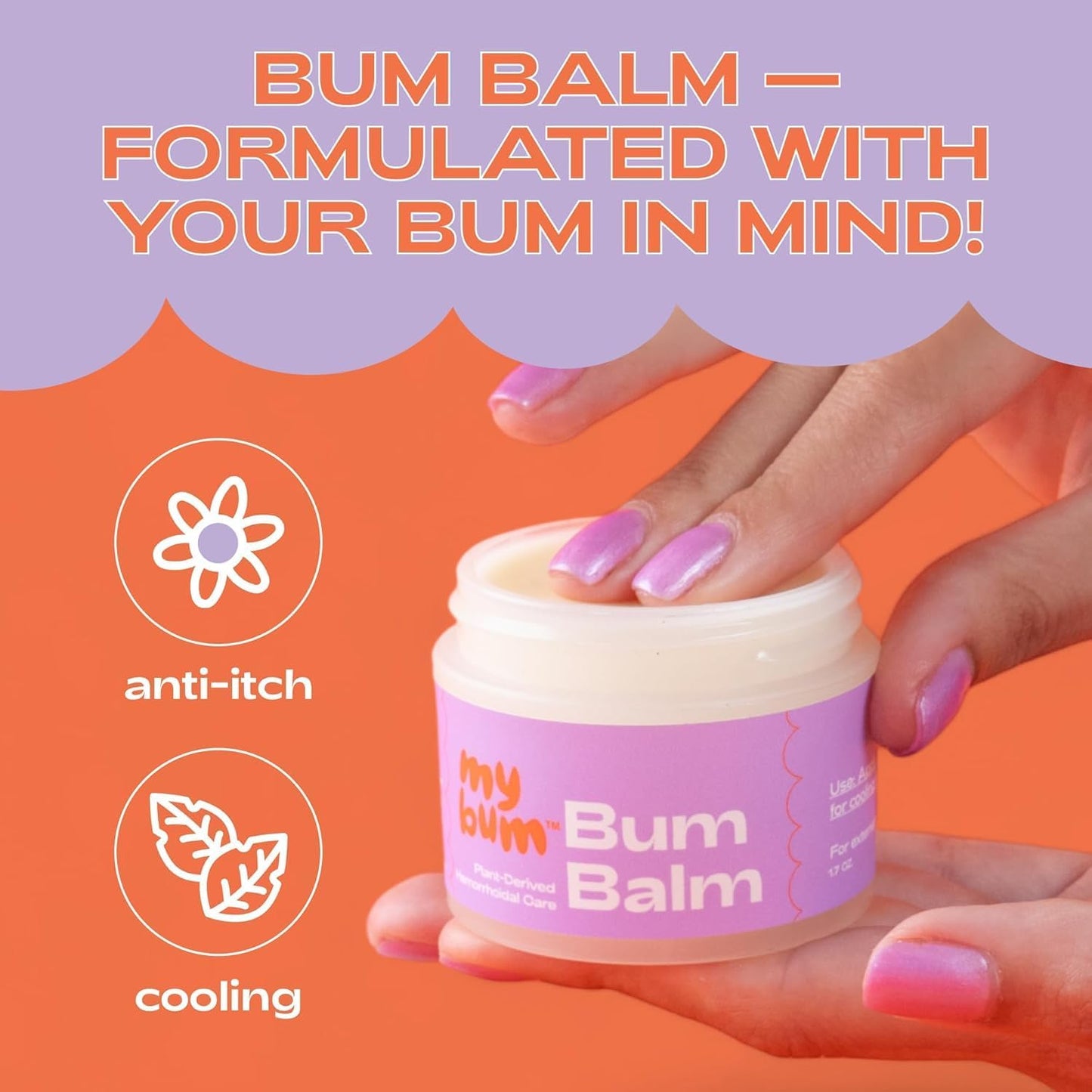 Witch Hazel Wipes and Bum Balm for Hemorrhoids Bundle, Complete Soothing Relief Kit, Gentle Daily Cleansing and Moisturizing for Sensitive Skin