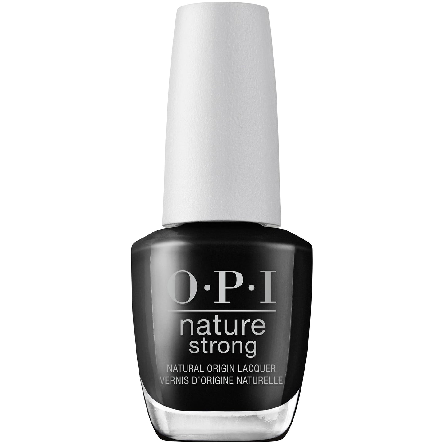 OPI Nature Strong Onyx Skies | Opaque Dark Black Crème Natural Origin Nail Polish | Plant Based, Vegan, Cruelty Free