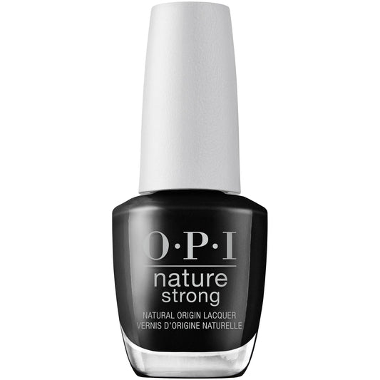 OPI Nature Strong Onyx Skies | Opaque Dark Black Crème Natural Origin Nail Polish | Plant Based, Vegan, Cruelty Free