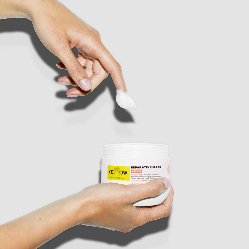 ALFAPARF MILANO Yellow Repair Mask for Damaged Hair - Bond Complex & Cacao Butter | Intense Strength Treatment