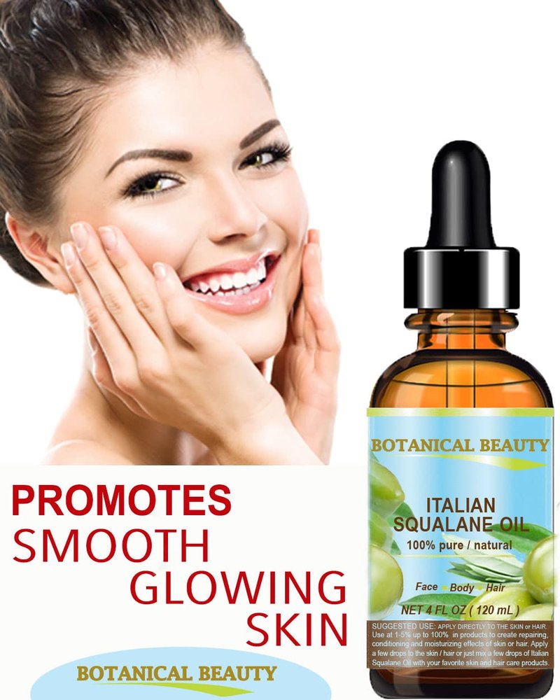 SQUALANE Oil - 100% Pure & Natural Moisturizer for Face, Body & Hair | 4 fl. oz (120 ml)
