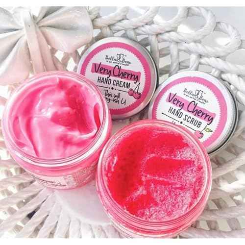 Bella & Bear Very Cherry Hand Scrub, No Harmful Chemicals, Cruelty-Free, Vegan-Friendly Exfoliating, 6.7oz