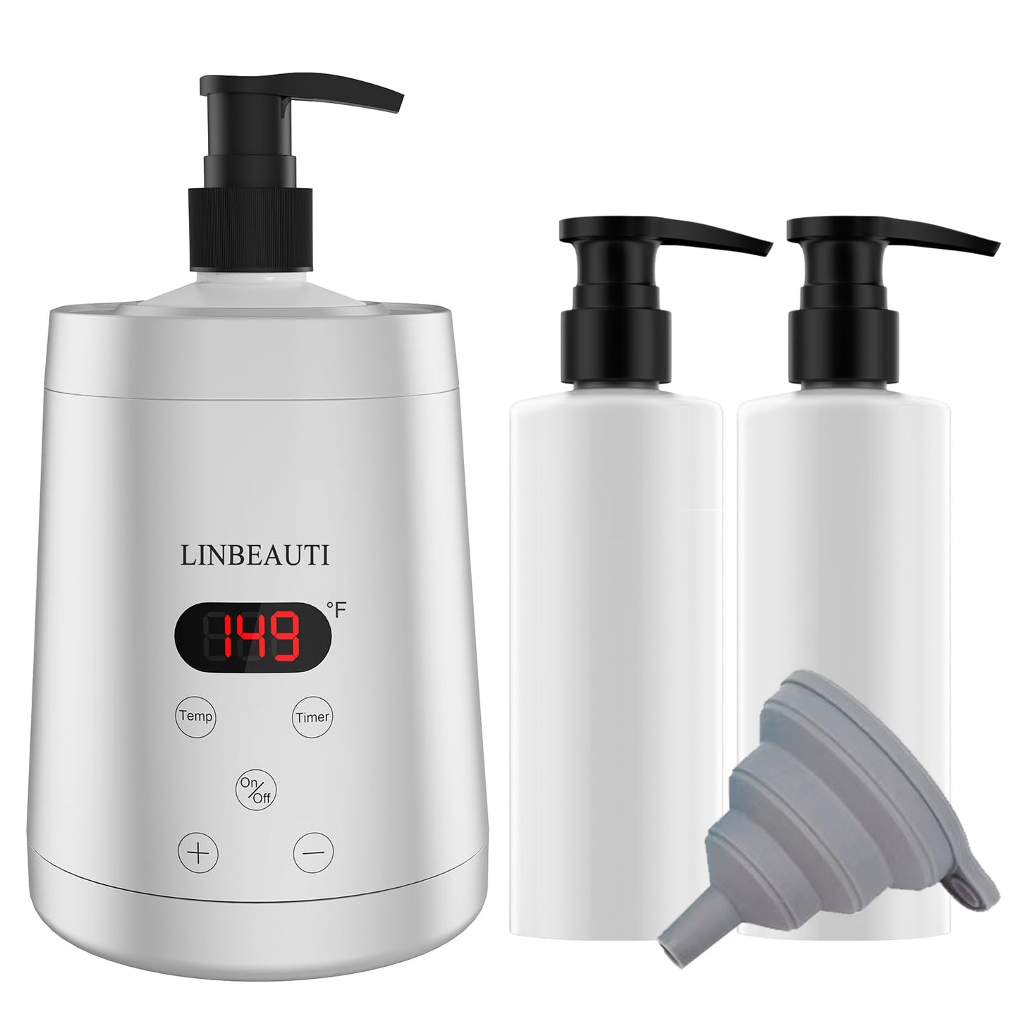 Professional Massage Oil Warmer Bottle Lotion Heater for SPA, Automatic Oil Warmer Heated Essential Lotion Cream with Two Oil Bottle Dispenser for Salon, Barber Shops, Home