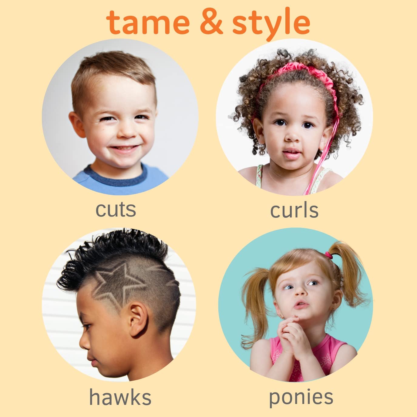 T is for Tame - Kids Hair Styling Gel and Detangling Bundle, Natural Hair Gel and Brush Set for Toddlers & Kids, Alcohol-Free, Vegan, 3.38 fl oz