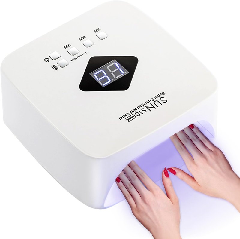 Cordless Nail Lamp - 120W Rechargeable UV LED Nail Dryer with 3 Timer Modes | Portable for Salon & Home Use, Lasts 4-5 Hours