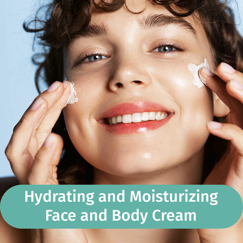 Manuka Honey Face Moisturizer with Coconut Oil, Cocoa Butter, Aloe Vera, Vitamin E and Vitamin C - Anti Aging and Skin Lightening Cream - Pore Minimizer and Whitening MSM Cream (8 oz) (8oz)