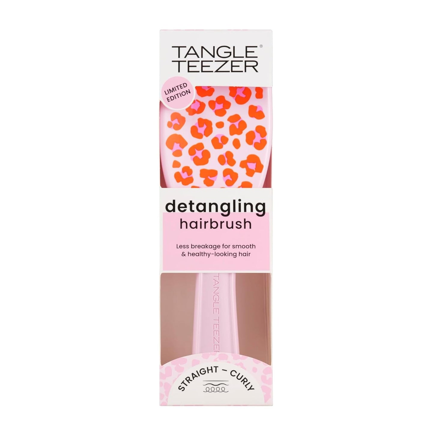 Tangle Teezer Ultimate Detangler Brush for Wet & Dry Hair, Eliminates Knots & Reduces Breakage for Straight to Wavy Hair Types, Vibrant Leopard
