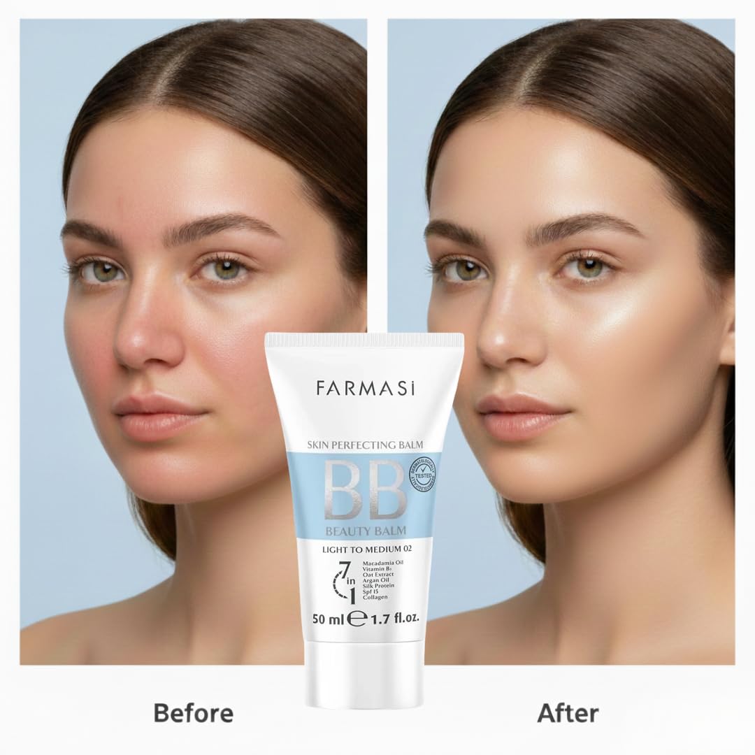 BB Cream Beauty Balm - Tinted Moisturizer with SPF 15 | Lightweight Matte Finish, Buildable Coverage, 1.7 fl oz, 02 Light to Medium