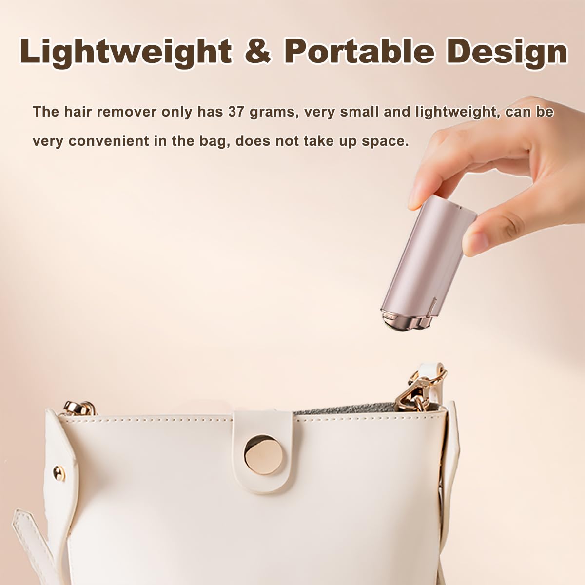 Facial Hair Removal for Women, Portable Painless Lady Shaver with Built-in LED, Wet/Dry Electric Razor Hair Remover Device for Face/Lips/Peach/Fuzz