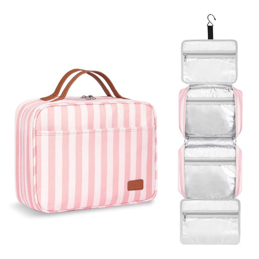 Bosidu Hanging Travel Toiletry Bag for Women, Portable Toiletry Bag for Travel Size Essentials, Water-resistant Large Travel Makeup Bag with Hook for Toiletries, Cosmetics, Travel Accessories