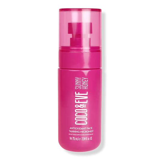 Coco & Eve Face Tanning Micromist – Sunless Facial Self Tanner Ultra Fine Mist for Face, Included Hyaluronic Acid & Antioxidants, Fast-Absorbing, Streak-Free Glow, Vegan & Cruelty-Free 2.54 Fl Oz