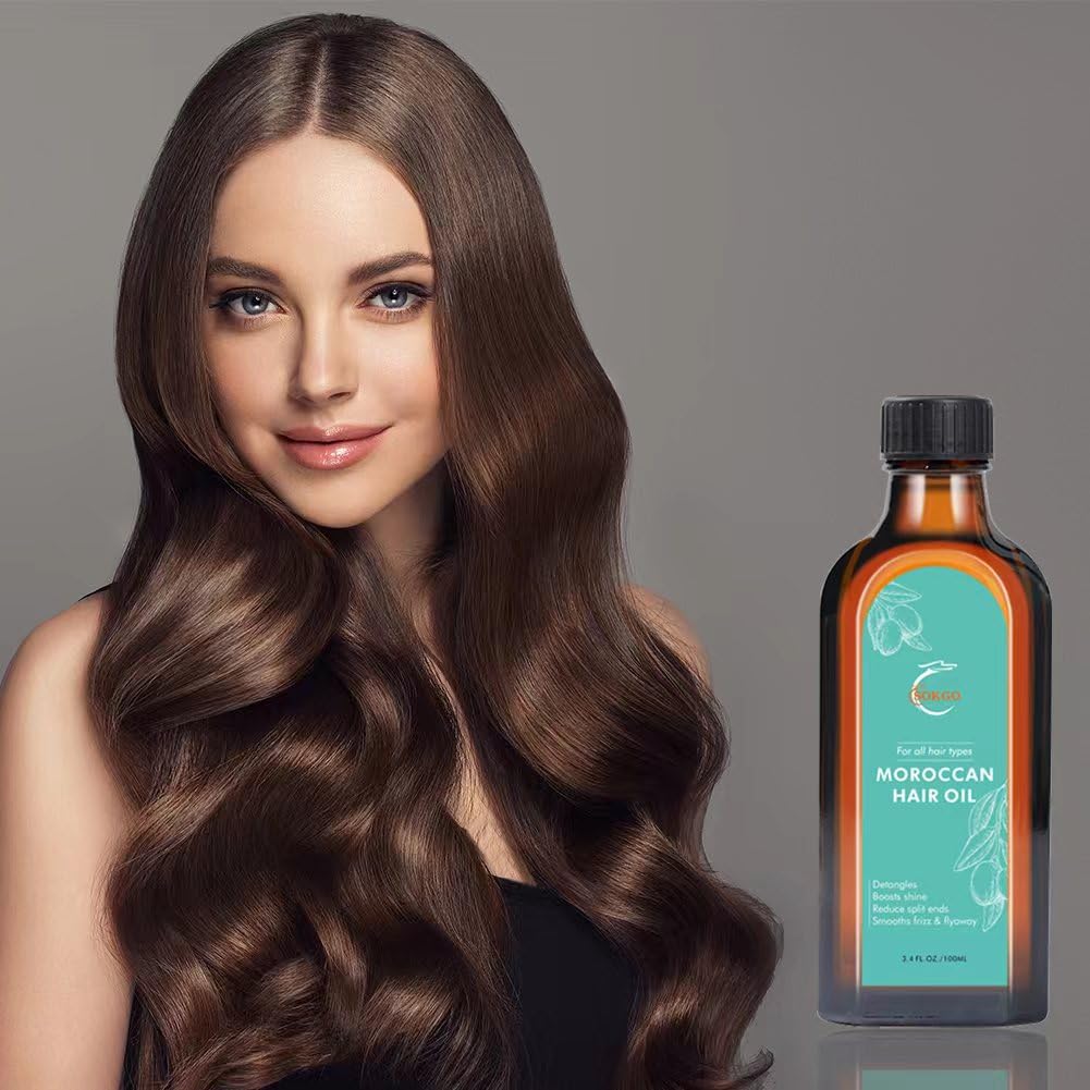 Loske Premium Moroccan Argan Treatment Hair Oil, Nourishing Treatment for Healthy, Shiny Hair, Moisturizing, Repairing, and Frizz Control Formula