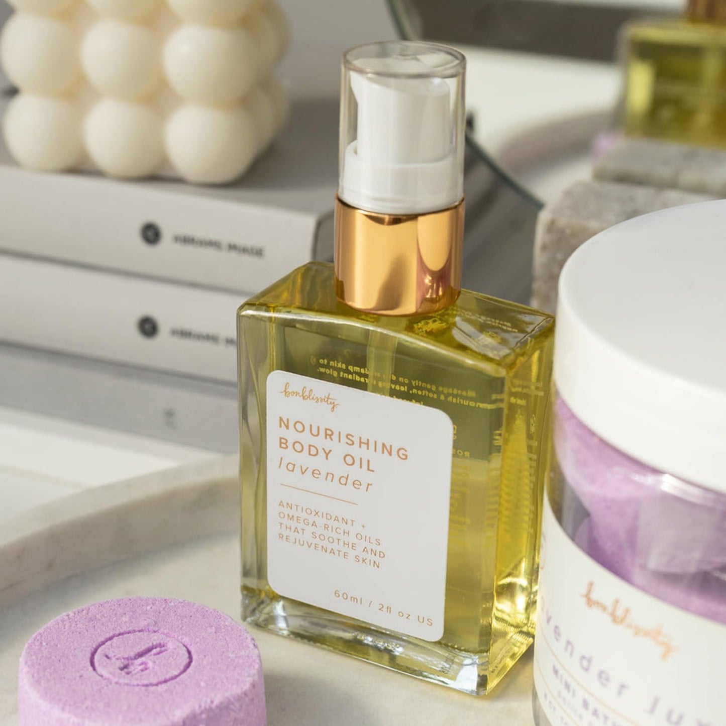 Bonblissity Nourishing Body Oils, 2oz Travel Size - Lavender Scented