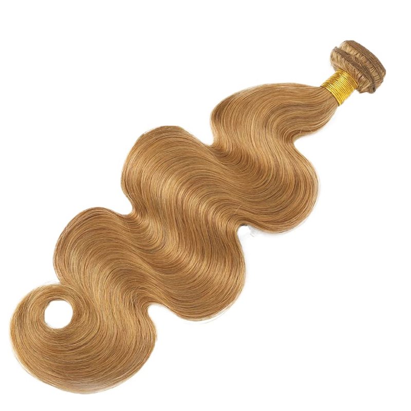 Body Wave Hair Extensions - Honey Blonde Brazilian Virgin Human Hair Bundle | 12 Inch, 50g