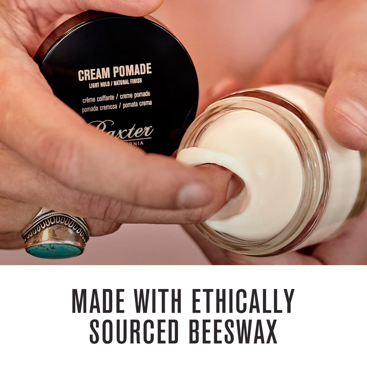 Baxter of California Cream Pomade for Men and Women, Natural Finish, Light Hold, Barbershop Quality, Smooths Classic Looks, Perfect for Texturizing Straight or Wavy Hair, 2 Ounce