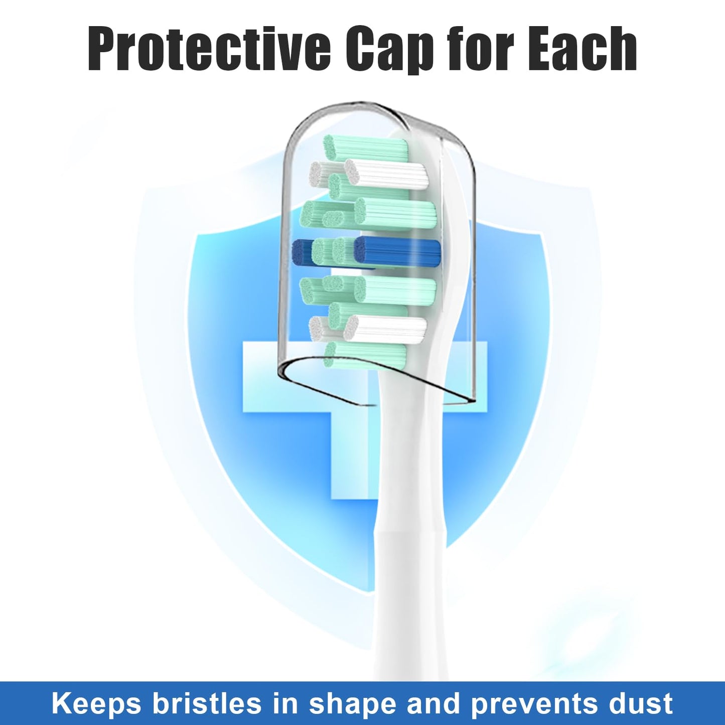 Replacement Toothbrush Heads for Philips Sonicare ProtectiveClean 4100 5100 5300 6100 Electric Toothbrushes, 8 Count