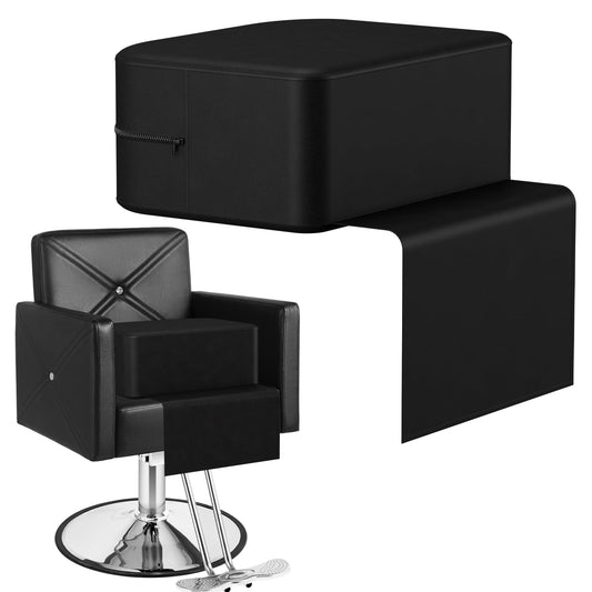 MIMWOW Salon Booster Seat for Kids, Barber Booster Seat for Salon Chair Hair Stylist, Multifunctional Booster Seat, Beauty Salon Spa Equipment, Medium Size, Black