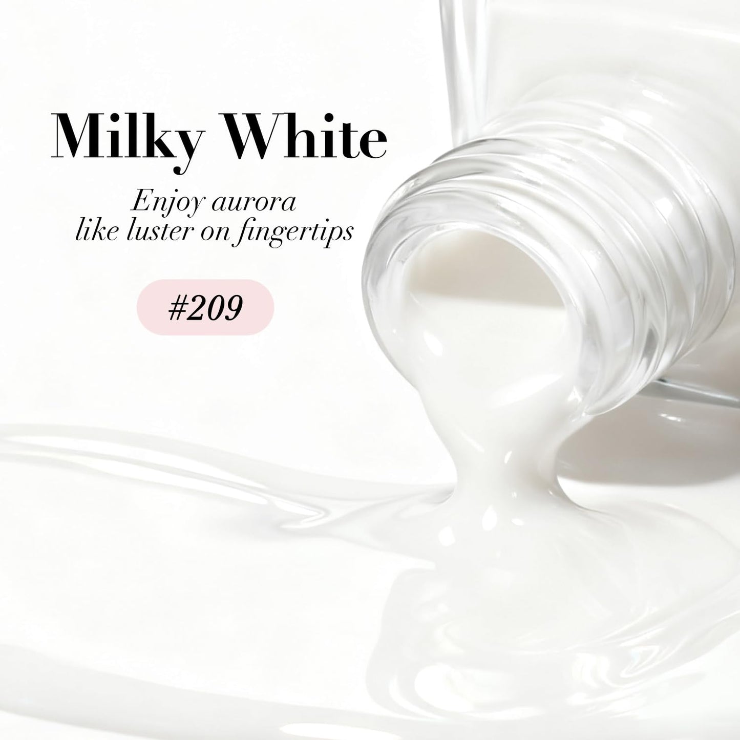 AZUREBEAUTY Milky White Translucent Nail Polish – Quick Dry, Long-Lasting, Natural Jelly Glossy Finish for DIY Manicure & Nail Art, Salon Quality for Women