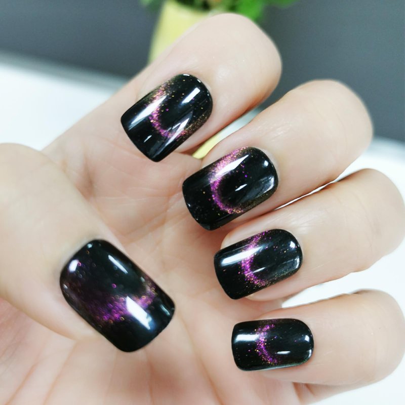 RUNE&SUKYCES Cat eye 150pcs 5 colors press on nails short,nail tips square,acrylic nail kit,fake nails,nails press ons,nail supplies,press ons,summer nails,nail kit acrylic set