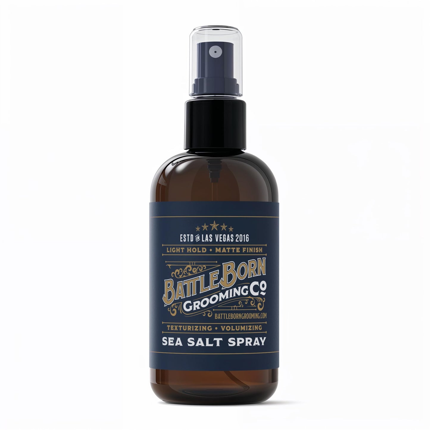 Battle Born Grooming Co Sea Salt Spray (8 fl oz) – Natural, Vegan, Texturizing Spray for Effortless Beach Hair & Waves – Adds Volume, Texture, and Thickness – Unisex