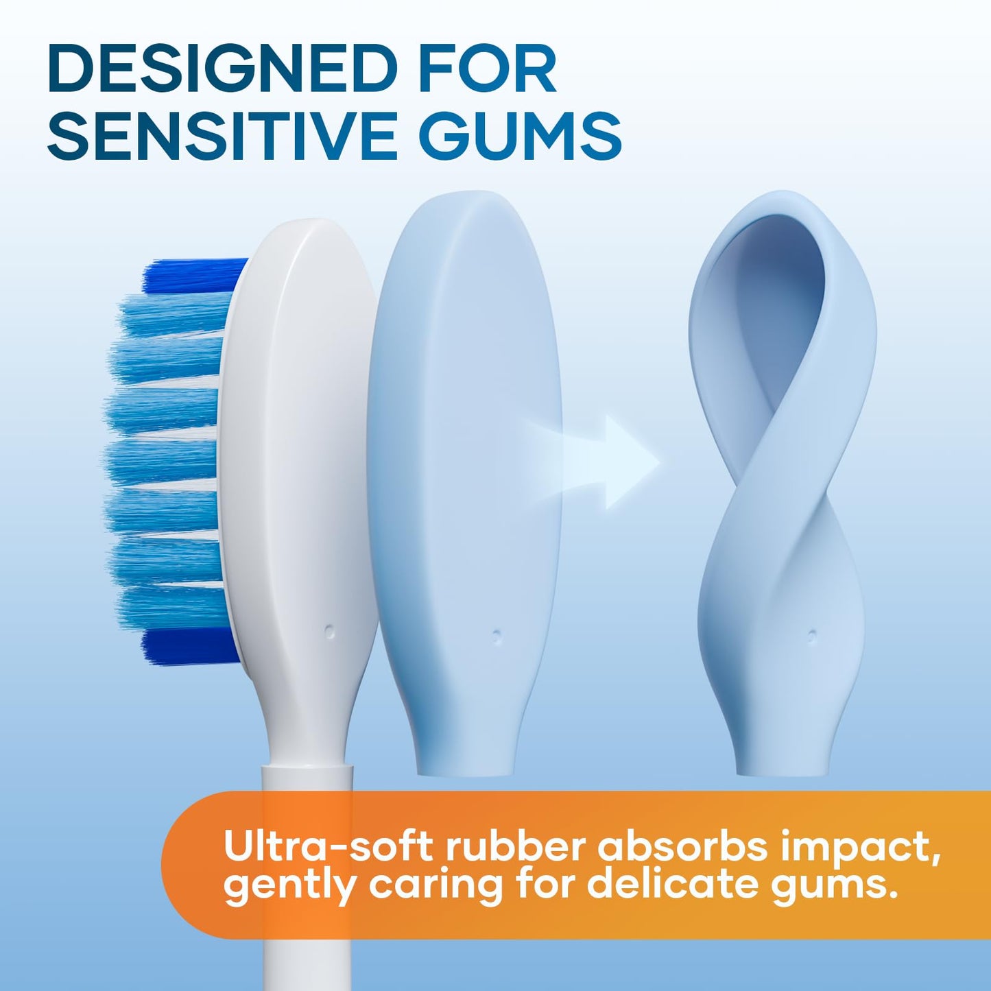 Replacement Toothbrush Heads for Phillips Sonicare, Compatible with Click-On Toothbrushes Including 2 Series Plaque Control,3 Series Gum Health, DiamondClean & FlexCare,8-Pack (Blue)