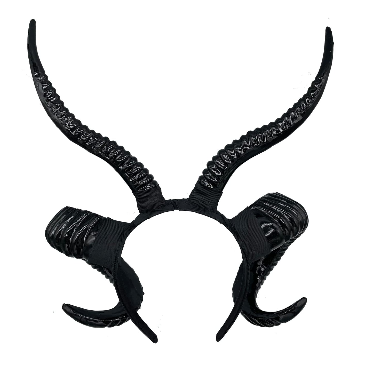 Moyubath Devil Horns Headband, Black Maleficent Antlers Gothic Steampunk Demon Horns Headband for Halloween Fancy Dress Costume Photo Props