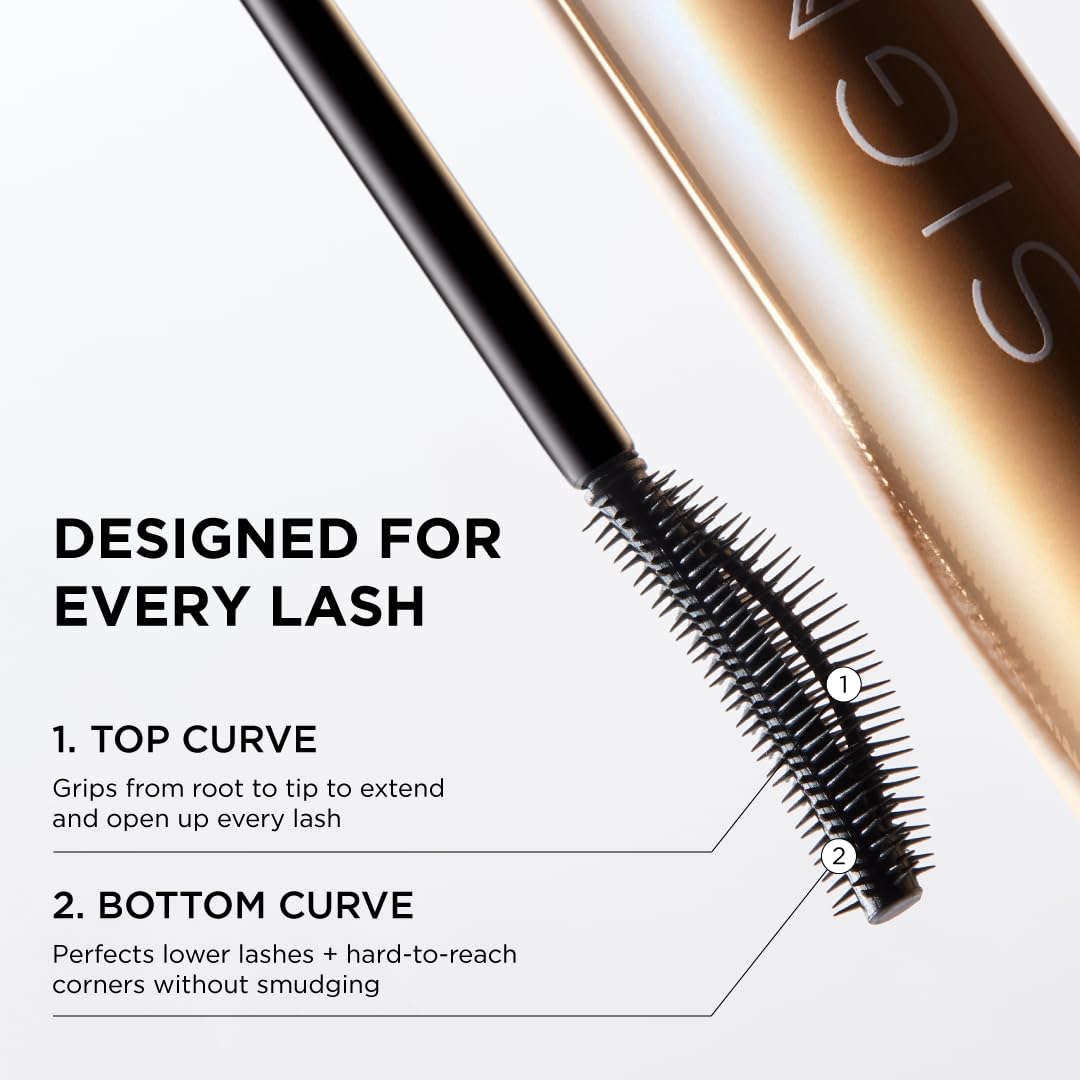 Sigma Beauty Lash Icon Lengthening & Volumizing Tubing Mascara (Black) — Smudge Resistant Mascara with Curved Wand, Lightweight Buildable Formula for Defined, Lifted Lashes and All Day Wear