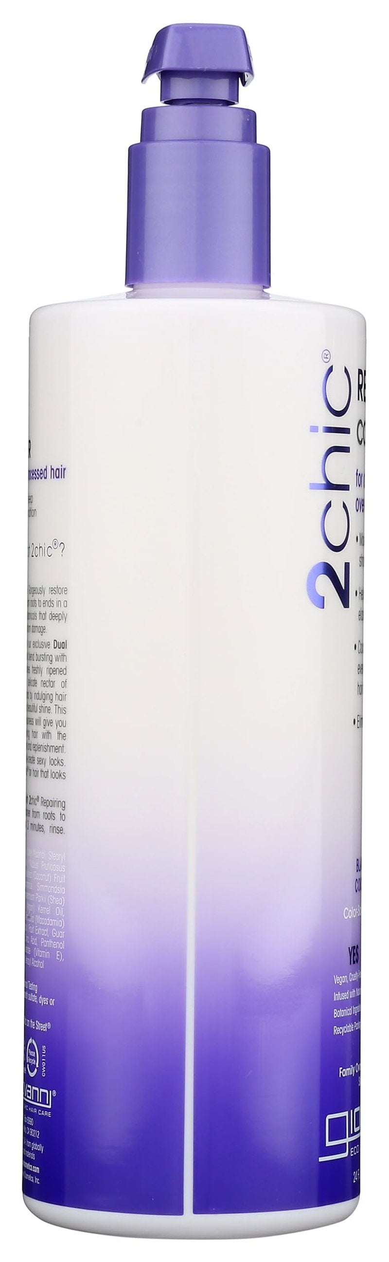 GIOVANNI Color Safe 2Chic Repairing Conditioner Is 100% Color-Safe And Nourishes Hair With A Proprietary Blend Of Vitamins, Antioxidants, And Omega Fatty Acids Without Stripping Color - 24 Oz