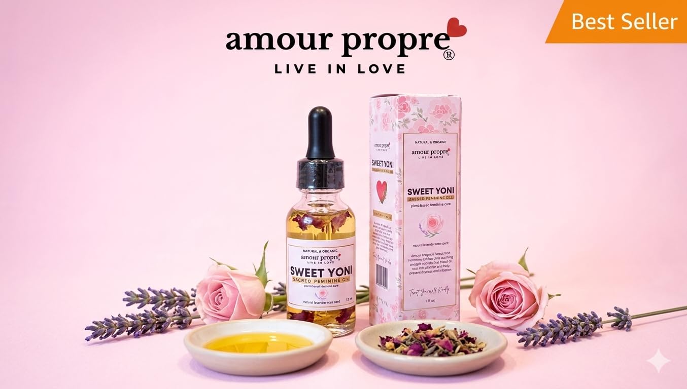 Sweet Yoni - Sacred Feminine Oil | Soothe itching, Dryness, and discomfort | Floral Scent | Skin-Boosting Benefits (Refill Yoni Oil)