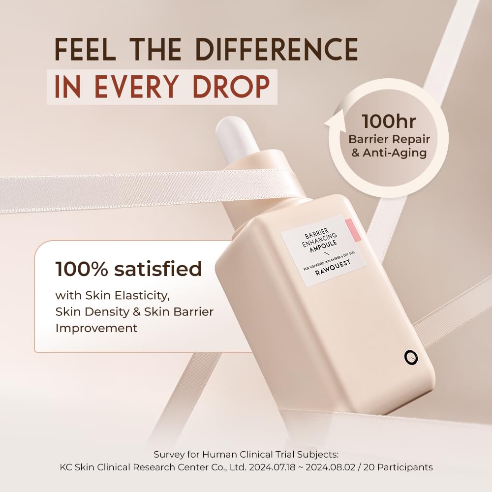 Barrier Enhancing Ampoule 50ml with Hydracell-QS, Triple Hyaluronic Acid, Panthenol & Ceramide – 100 Hours Deep Moisture, Strengthens Skin Barrier, Anti-Aging, Firming Treatment, Reduce Redness