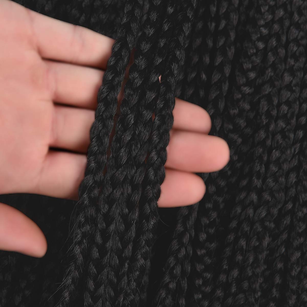 16 Inch Box Braid Crochet Hair, 1B#