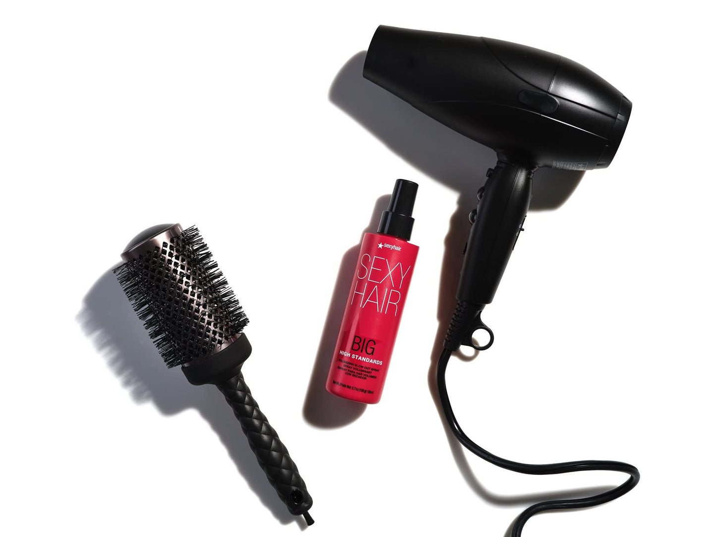 SexyHair Big High Standards Volumizing Blow Out Spray, 6.7 Oz | Up to 40% More Volume | Shine, Smoothness and Manageability | Thermal Protection