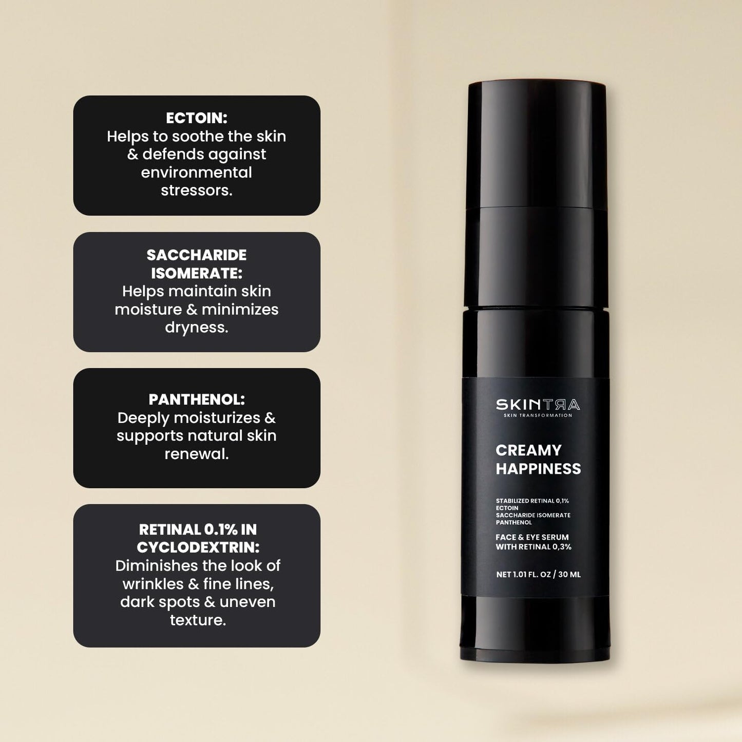 Advanced Retinal Emulsion 0.1% - Smooth & Firm Skin with Deep Hydration | 30 ml / 1.01 Fl. Oz