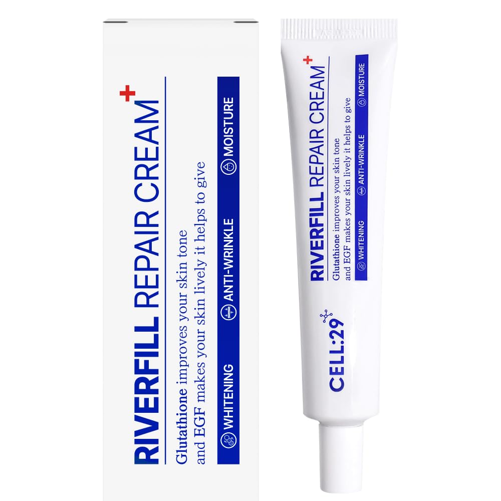 CELL29 RIVERFILL REPAIR CREAM EGF Centella Niacinamide Deep Wrinkle Moisturizer Anti Aging Rejuvenation Crow’s Feet Glass Skin Korean Skincare Skin Barrier Day & Night Routine 1.35 fl.oz (40ml)