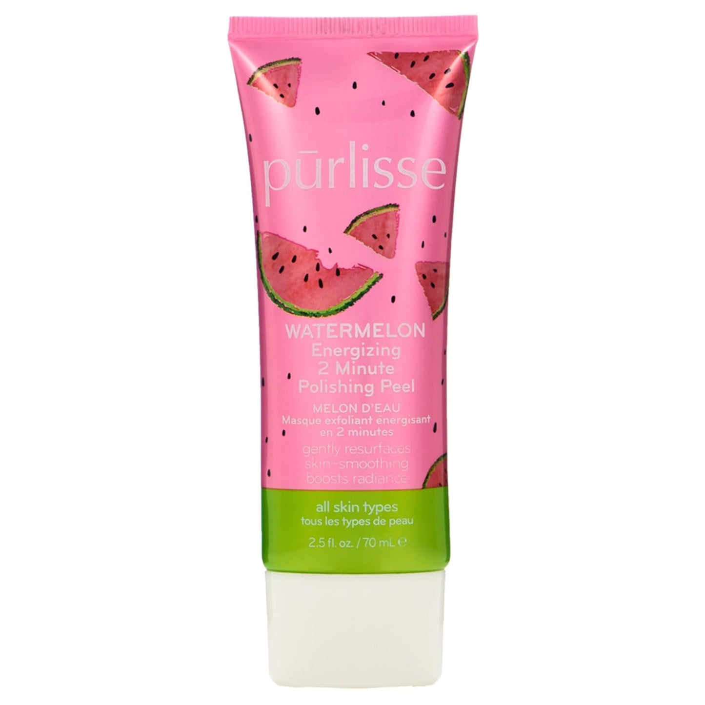 Watermelon Energizing Face Peel | Gentle Exfoliator with Glycolic Acid & Lychee - Boosts Radiance & Smooths Skin (2.5 oz)
