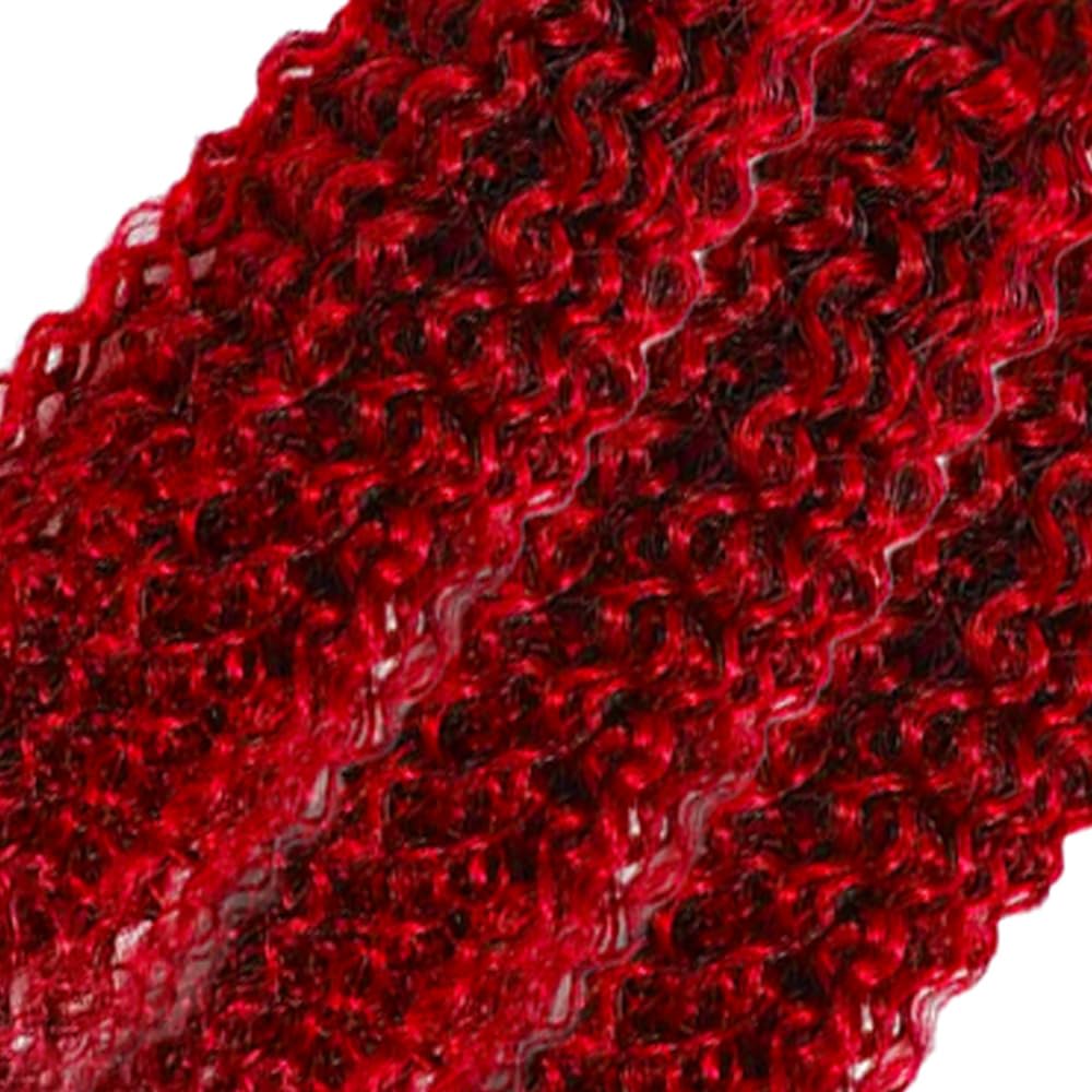Red Bundles Human Hair Water Wave Bundles 14 16 18 Inch 3 Bundle Unprocessed Brazilian Virgin Hair Burgundy Water Wave Human Hair Extensions 50 Gram Per Bundle