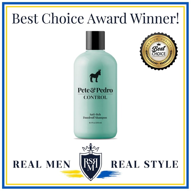 Pete & Pedro CONTROL Anti-Dandruff Shampoo - Extra-Strength Medicated Treatment with Coal Tar, Peppermint & Tea Tree Oil | 8.5 oz