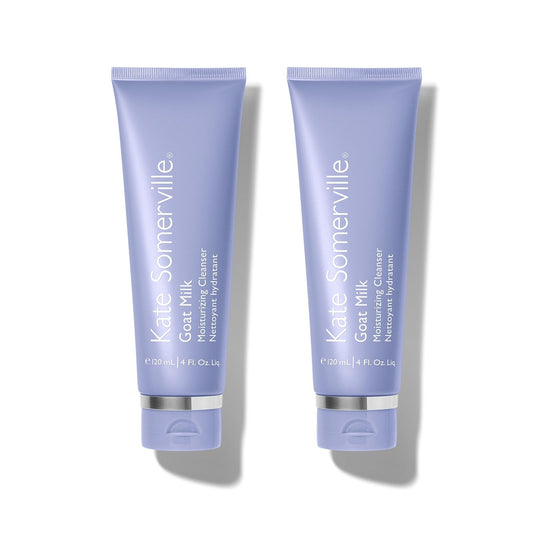 Kate Somerville Goat Milk Moisturizing Cleanser, Gentle Daily Face Wash, Relieves Dry Skin & Tightness, 2-Pack of 4 Fl Oz Each
