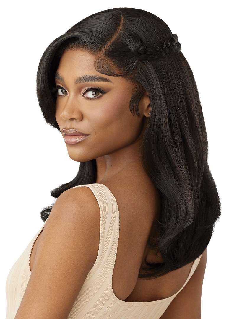 Outre Lace Front Wig - Melted Hairline - Hali (OFF BLACK 1B)