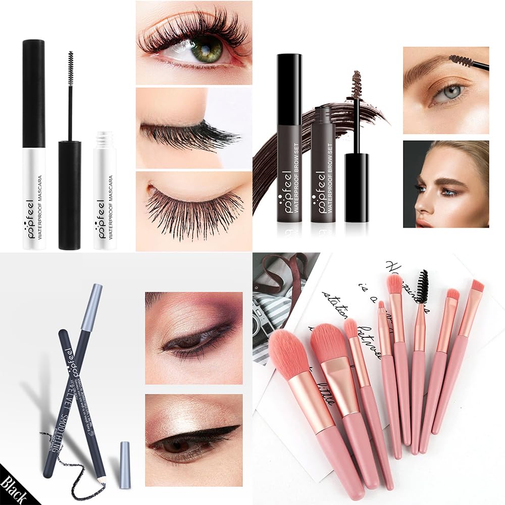 KARUIZI Makeup Kit All-in-one Makeup Gift Set for Women Full Kit, Eyeshadow Palette, Lip Gloss Set, Lipstick, Blush, Foundation, Concealer, Mascara, Eyebrow Pencil,Include Brush Set(KIT019)