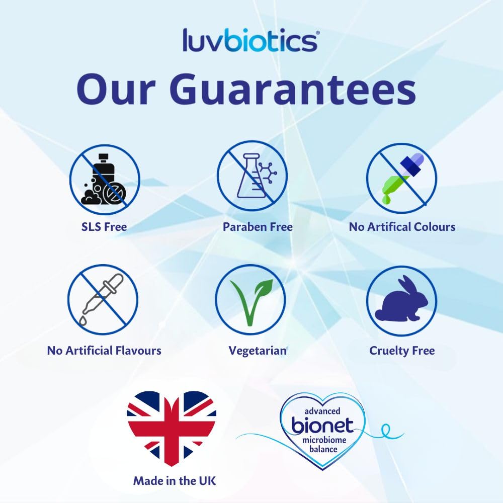 Luv Biotics Alcohol Free Mouthwash with Oral Probiotics, Xylitol for Fresh Breath, Gum Health & Oral Microbiome Support-3x500ml