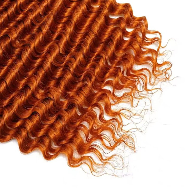 350 Braiding Hair Deep Wave Bulk 26 26 26 Inch Ginger Boho Human Hair for Braiding Deep Curly Orange Braiding Hair Bundles Human Hair Extensions