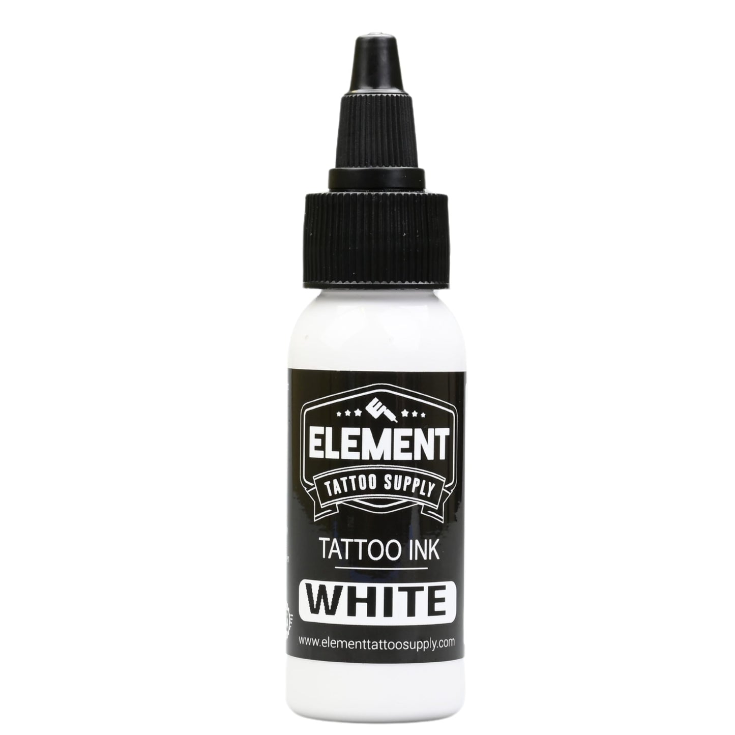 Element Tattoo Supply Tattoo Ink Set Black White Professional Solid Color for Human Skin Tattooing, Outlines, Shading, Blending, Mixing Color Supply for Artists 1oz Bottle