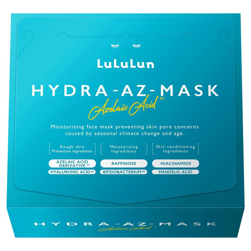 Lululun Skin Care Face Mask for Acne Prone Skin, Organic Face Mask for Women & Men, Sensitive Skin Face Mask Skincare & Sheet Mask from Japanese Skincare 28EA Hydra-AZ