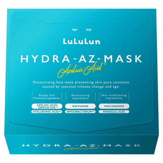 Lululun Skin Care Face Mask for Acne Prone Skin, Organic Face Mask for Women & Men, Sensitive Skin Face Mask Skincare & Sheet Mask from Japanese Skincare 28EA Hydra-AZ