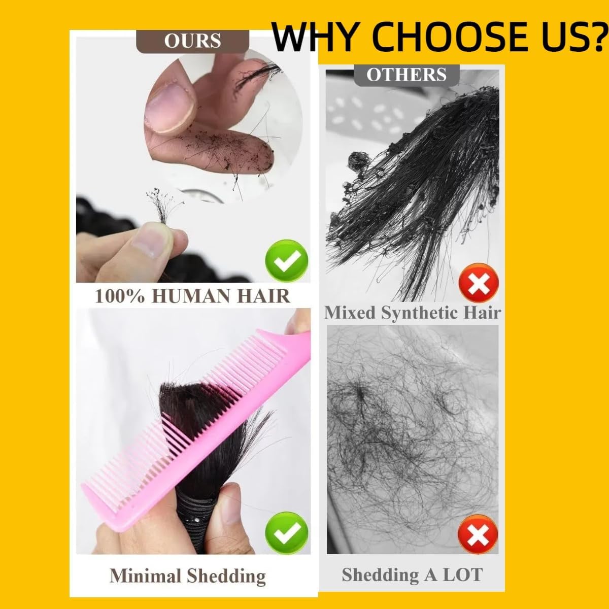 Human Braiding Hair for Boho Braids Deep Wave Bulk Human Hair 100g 24 Inch Curly Human Hair Extensions for Boho Braids Wet and Wavy Human Hair 4 Bundles/Pack Natural Color
