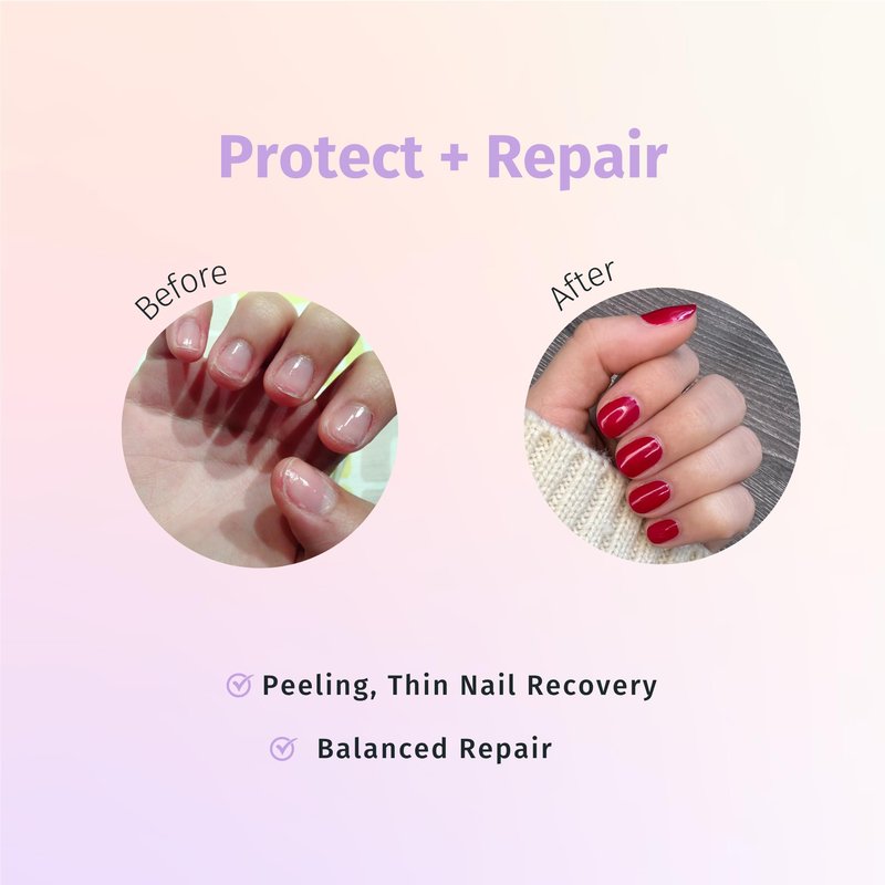 Duri Rejuvacote 2 Nail Growth Base and Top Coat, Balanced Repair - Nail Hardener for peeling, thin, or fragile nails (Pack of 1)